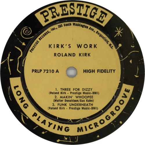 Roland Kirk Kirk's Work - Bergenfield - DG vinyl LP album (LP record) US LKKLPKI605955