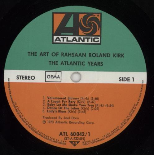 Roland Kirk The Art Of Roland Kirk - The Atlantic Years 2-LP vinyl record set (Double LP Album) German LKK2LTH471754
