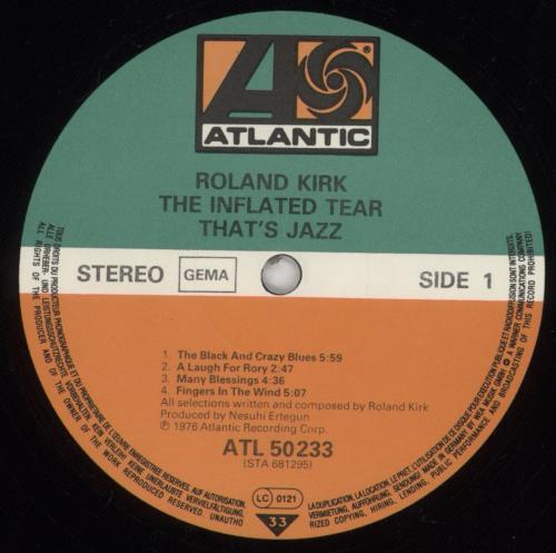 Roland Kirk The Inflated Tear vinyl LP album (LP record) German LKKLPTH713493