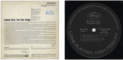 Roland Kirk We Free Kings vinyl LP album (LP record) US LKKLPWE384764