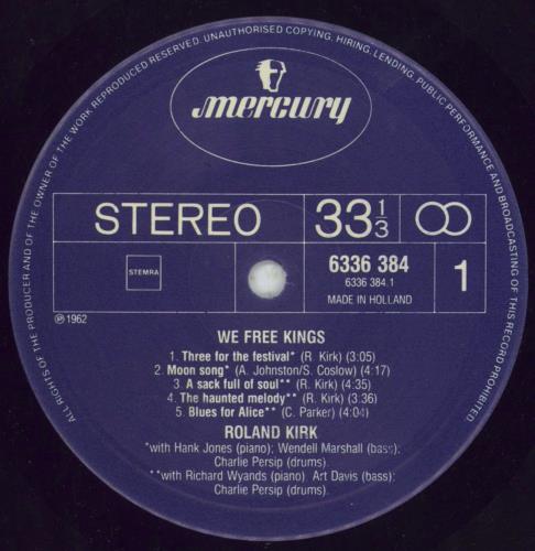 Roland Kirk We Free Kings vinyl LP album (LP record) Dutch LKKLPWE599501
