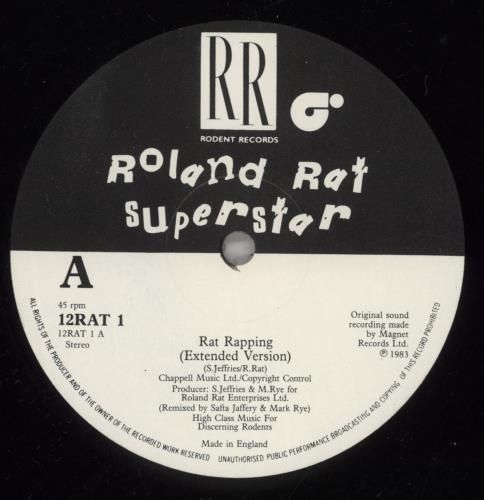 Roland Rat Rat Rapping 12" vinyl single (12 inch record / Maxi-single) UK RRT12RA273807