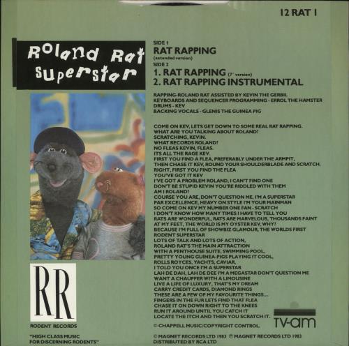 Roland Rat Rat Rapping 12" vinyl single (12 inch record / Maxi-single) UK RRT12RA273807