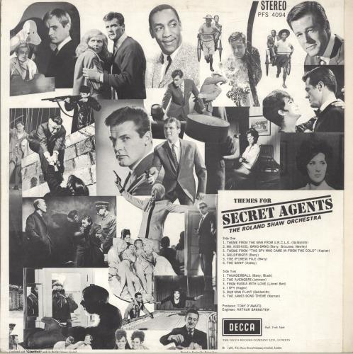 Roland Shaw Themes For Secret Agents vinyl LP album (LP record) UK RC7LPTH693039
