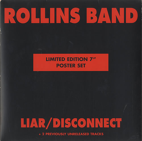 Rollins Band Liar + Poster 7" vinyl single (7 inch record / 45) UK RLN07LI33938