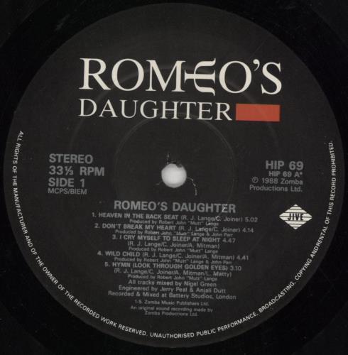 Romeo's Daughter Romeo's Daughter vinyl LP album (LP record) UK ROMLPRO569155