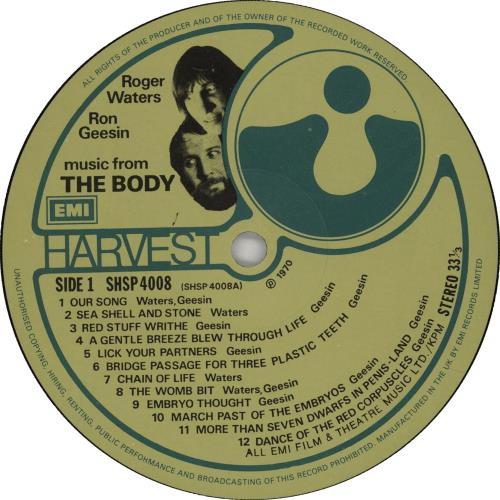 Ron Geesin Music From The Body - 5th vinyl LP album (LP record) UK RCBLPMU664555
