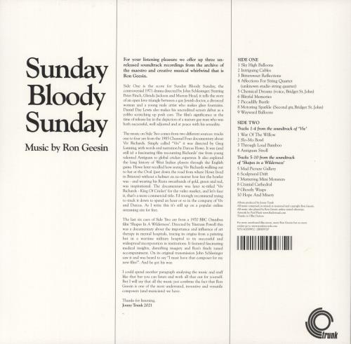 Ron Geesin Sunday Bloody Sunday vinyl LP album (LP record) UK RCBLPSU887396