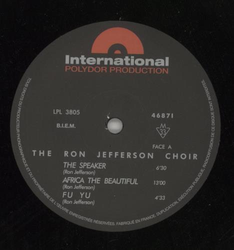Ron Jefferson Choir Ron Jefferson Choir - 180gm Vinyl vinyl LP album (LP record) French 7SRLPRO869063