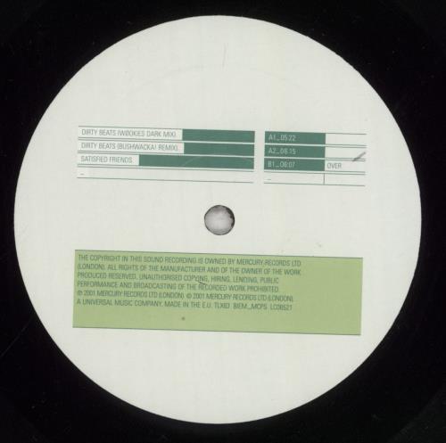 Roni Size Reprazent Dirty Beats 12" vinyl single (12 inch record / Maxi-single) UK RSZ12DI179478