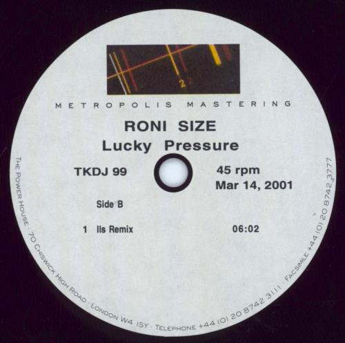 Roni Size Reprazent Lucky Pressure acetate UK RSZATLU793703