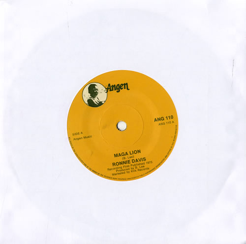 Ronnie Davis Maga Lion 7" vinyl single (7 inch record / 45) UK R4Z07MA561525