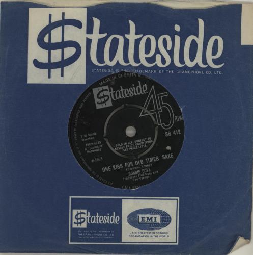 Ronnie Dove One Kiss For Old Times' Sake 7" vinyl single (7 inch record / 45) UK XO407ON682463