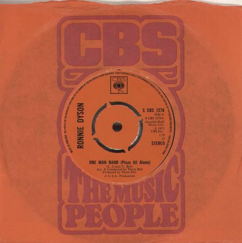 Ronnie Dyson One Man Band (Plays All Alone) - 4prong 7" vinyl single (7 inch record / 45) UK R5N07ON740929