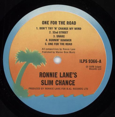 Ronnie Lane One For The Road - EX vinyl LP album (LP record) UK RNLLPON257783