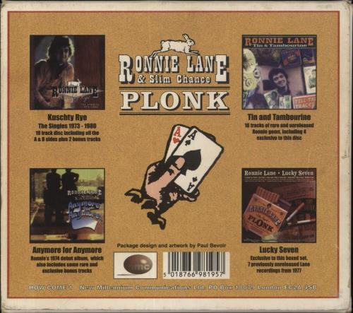 Ronnie Lane Plonk 4-CD album set UK RNL4CPL856327