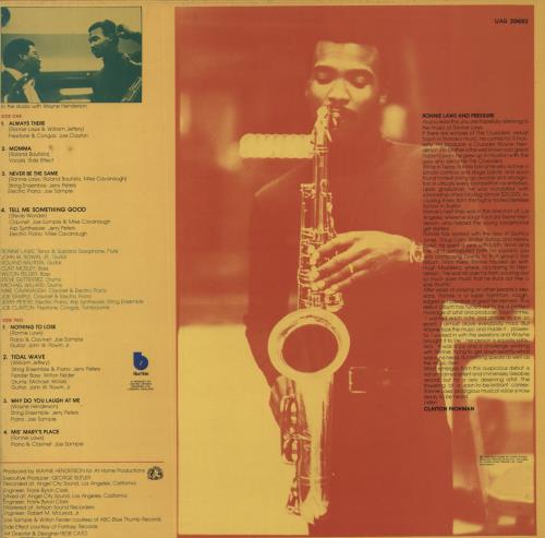 Ronnie Laws Pressure Sensitive vinyl LP album (LP record) UK RLWLPPR592002