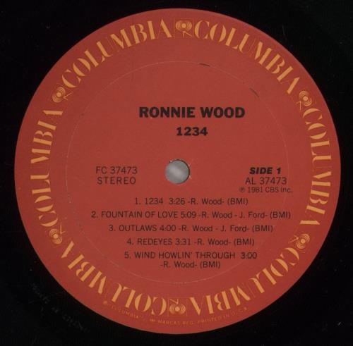 Ronnie Wood 1 2 3 4 - One Two Three Four vinyl LP album (LP record) US RNWLPON100631