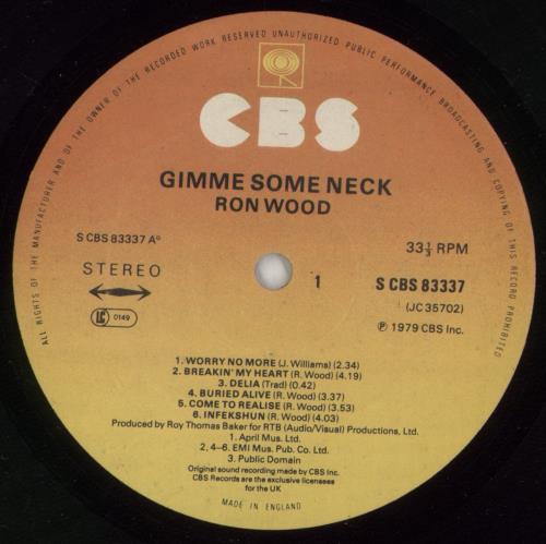 Ronnie Wood Gimme Some Neck vinyl LP album (LP record) UK RNWLPGI656889