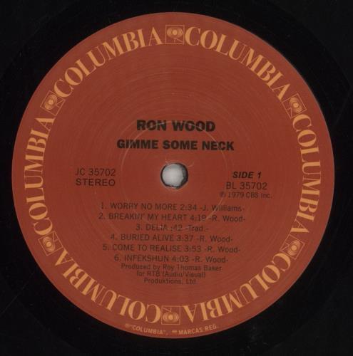 Ronnie Wood Gimme Some Neck vinyl LP album (LP record) US RNWLPGI855090