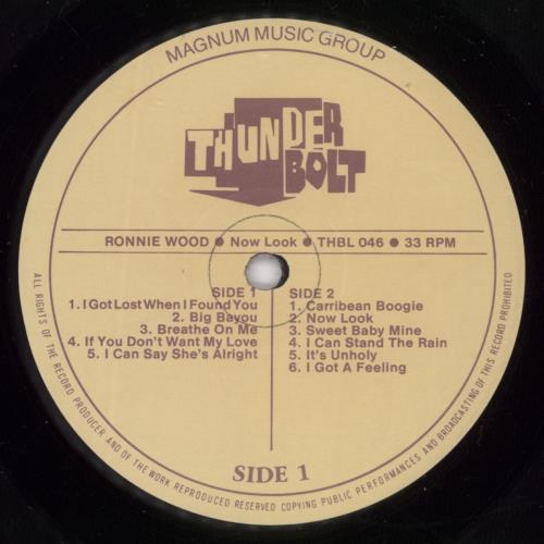 Ronnie Wood Now Look vinyl LP album (LP record) UK RNWLPNO416786