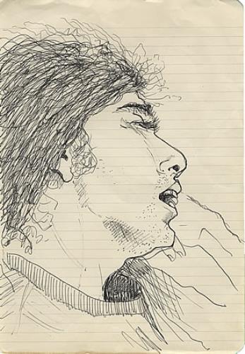 Ronnie Wood Original Pen Drawing memorabilia UK RNWMMOR389023