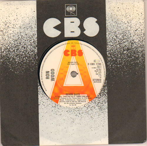 Ronnie Wood Seven Days 7" vinyl single (7 inch record / 45) UK RNW07SE641945