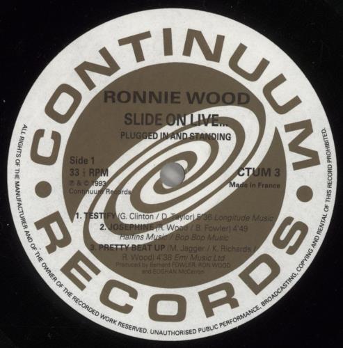 Ronnie Wood Slide On Live 2-LP vinyl record set (Double LP Album) UK RNW2LSL330218