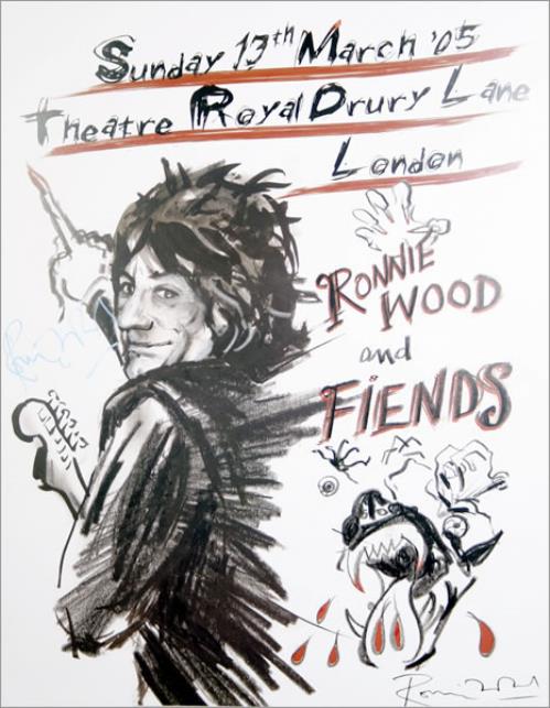 Ronnie Wood Ronnie Wood And Fiends - Autographed poster UK RNWPORO455640