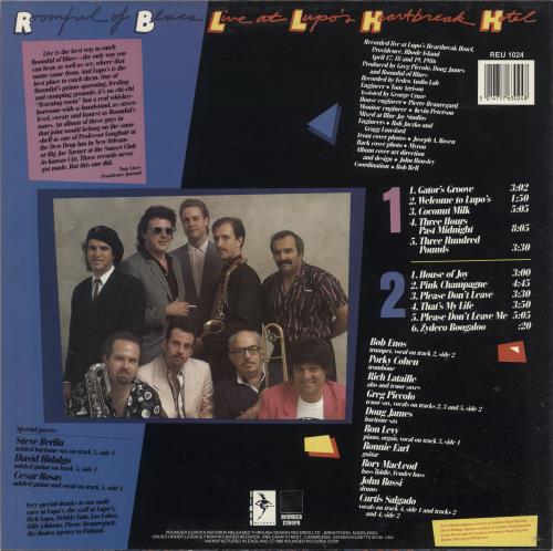 Roomful Of Blues Live At Lupo's Heartbreak Hotel vinyl LP album (LP record) UK 0MFLPLI696211