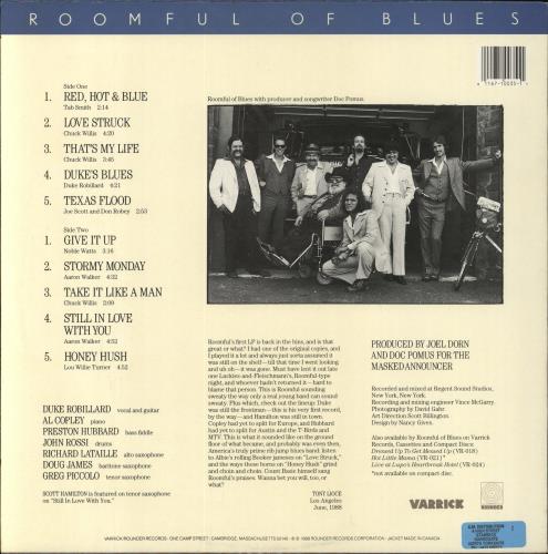 Roomful Of Blues The First Album vinyl LP album (LP record) US 0MFLPTH800658