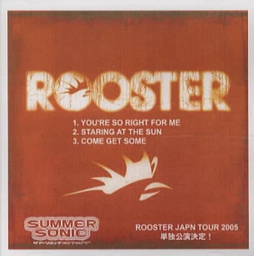 Rooster You're So Right For Me CD-R acetate Japanese RO1CRYO338505