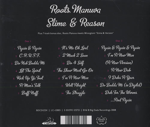 Roots Manuva Slime And Reason 2 CD album set (Double CD) UK RMN2CSL443704