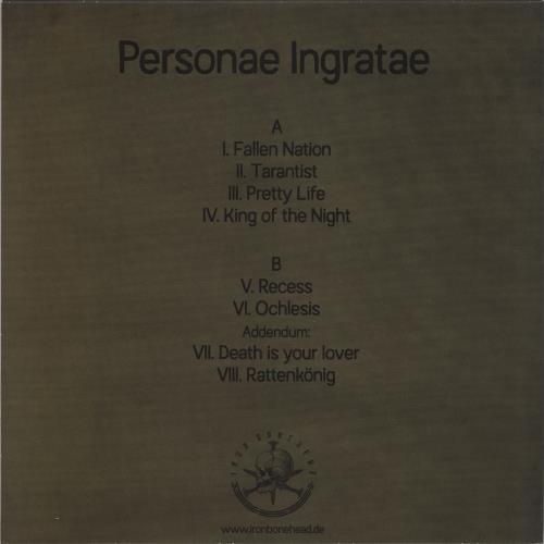 Rope Sect Personae Ingratae - Gold Vinyl vinyl LP album (LP record) German 9TVLPPE865613
