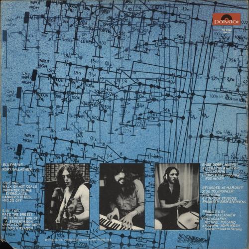 Rory Gallagher Blueprint vinyl LP album (LP record) US RORLPBL575200