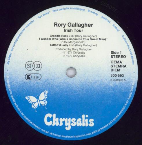 Rory Gallagher Irish Tour '74 2-LP vinyl record set (Double LP Album) German ROR2LIR821203
