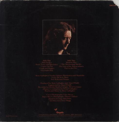 Rory Gallagher Photo-Finish vinyl LP album (LP record) US RORLPPH507686