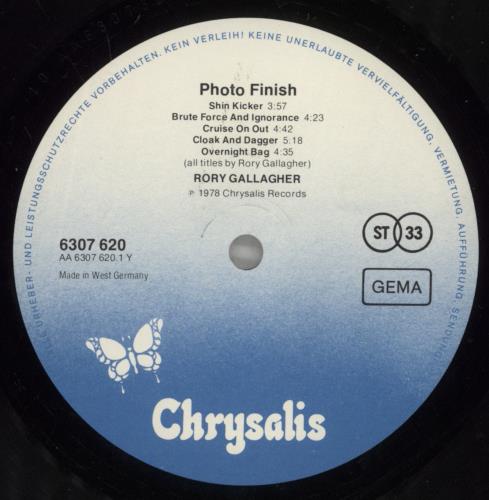 Rory Gallagher Photo-Finish vinyl LP album (LP record) German RORLPPH888433