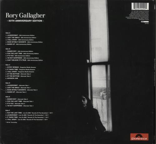 Rory Gallagher Rory Gallagher - 180gm 50th Anniversary Edition 3-LP vinyl record set (Triple LP Album) UK ROR3LRO839735