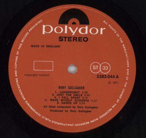 Rory Gallagher Rory Gallagher - 1st - EX vinyl LP album (LP record) UK RORLPRO256908