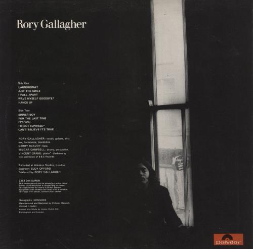 Rory Gallagher Rory Gallagher - 1st - EX vinyl LP album (LP record) UK RORLPRO256908