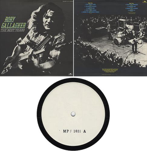 Rory Gallagher The Best Years - Test Pressing vinyl LP album (LP record) Japanese RORLPTH338884