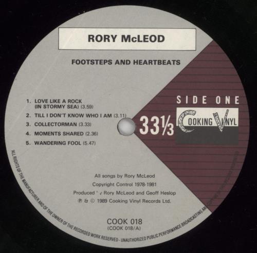 Rory McLeod Footsteps And Heartbeats vinyl LP album (LP record) UK RX5LPFO695443
