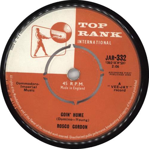 Rosco Gordon Goin' Home / Just A Little Bit 7" vinyl single (7 inch record / 45) UK RQN07GO723360