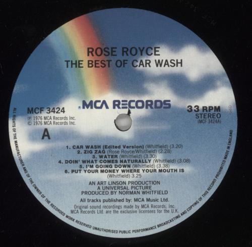 Rose Royce Best Of Car Wash vinyl LP album (LP record) UK RRYLPBE505985
