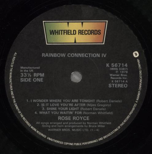 Rose Royce Rainbow Connection IV vinyl LP album (LP record) UK RRYLPRA521878
