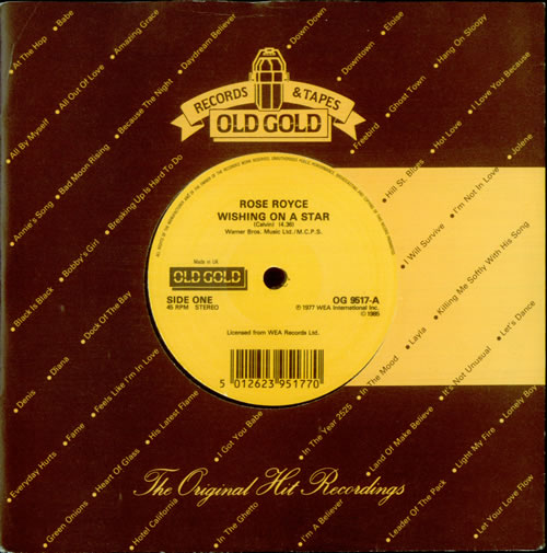 Rose Royce Wishing On A Star 7" vinyl single (7 inch record / 45) UK RRY07WI282813