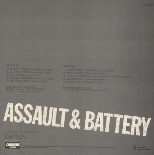 Rose Tattoo Assault And Battery vinyl LP album (LP record) UK RTALPAS616183