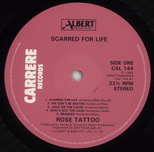 Rose Tattoo Scarred For Life vinyl LP album (LP record) UK RTALPSC597451