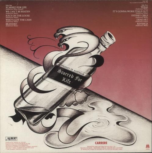 Rose Tattoo Scarred For Life vinyl LP album (LP record) UK RTALPSC597451